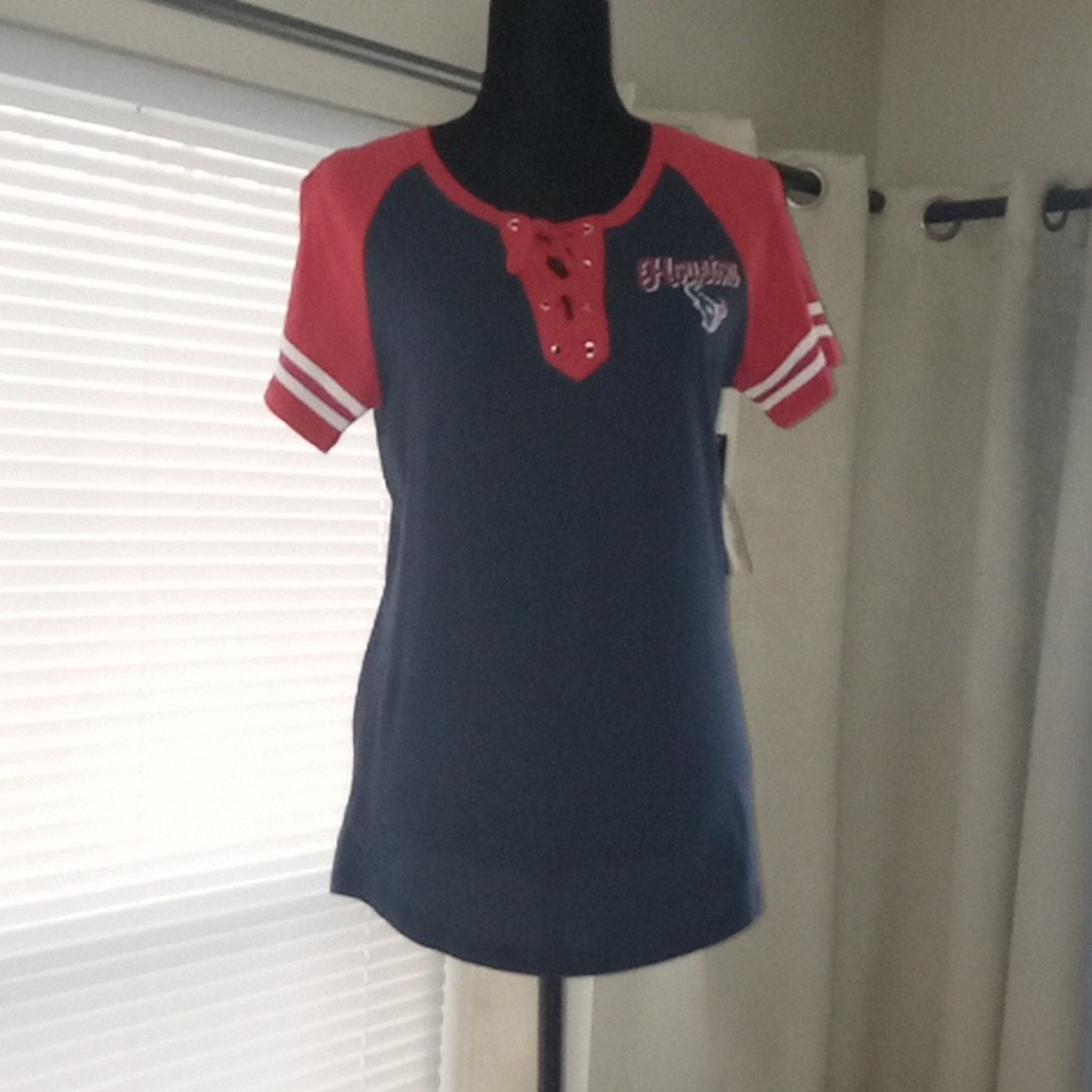 🔥$1 Deal 🔥NFL Academy New Era women's Houston Texas Contrast Raglan t-shirt